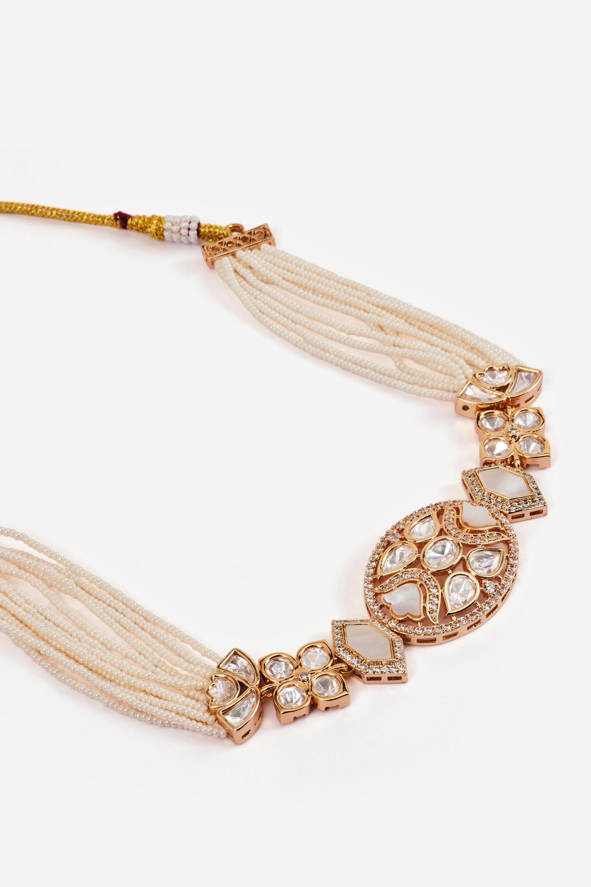 Noora White Choker, , image 2